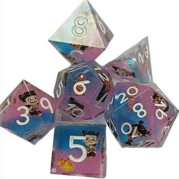 16 mm-es vörös műgyanta dobókocka Dungeons & Dragons RPG-hez, 20 oldalú