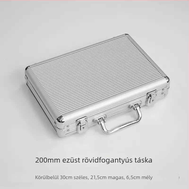 Alumíniumötvözet chip tok, 18 darabos készlet, testreszabható, sakk és kártyajátékokhoz