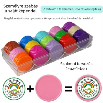 Személyre szabható műanyag pont érme – tanuló játékokhoz, Kilometer Cloud márka, PS anyag, sakk- és kártya szórakoztatására