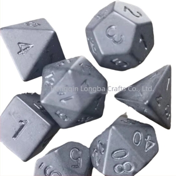 Új 7 darabos kockaszett, fekete-szürke pöttyökkel, 4/6/8/10/12/20 oldalú, asztali RPG-hoz