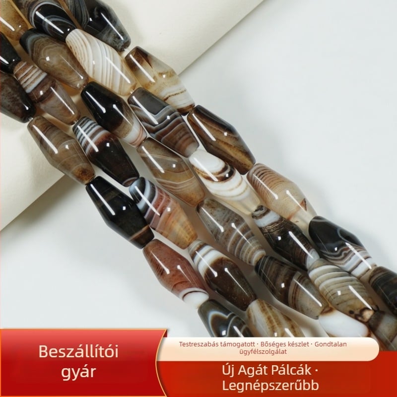 Sardonyx achát hegyes gyöngyök, szabad gyöngyök, testreszabható, egyedi csomagolás, Brazília eredet