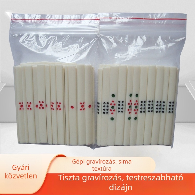 ABS chipek Mahjong és kártyajátékokhoz, fehér, csomag 10 000 darab