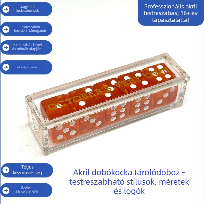 Sia akril kockadoboz mágneses zárással, téglalap alakú asztali bemutató