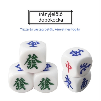 Akril dobókocka, 6 oldalú, lekerekített élű, sakkhoz és kártyajátékokhoz