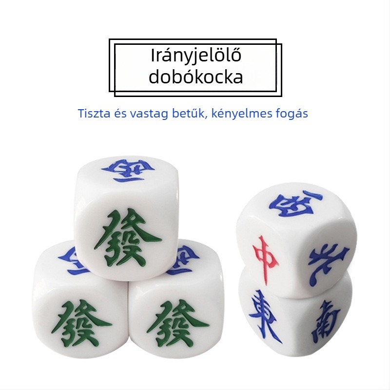 Akril dobókocka, 6 oldalú, lekerekített élű, sakkhoz és kártyajátékokhoz