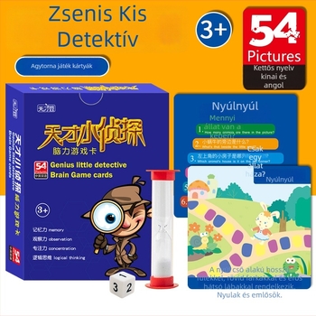 Genius Bean Társasjáték-kártyák: memória, megfigyelés, koncentráció és logikus gondolkodás; anyag: papír; 4–14 éveseknek; csomagolás: doboz