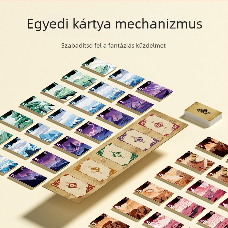 Gyerekeknek szóló kártyás társasjáték - szám rendezés, két játékos csata, papír alapanyagú, 7–14 éveseknek