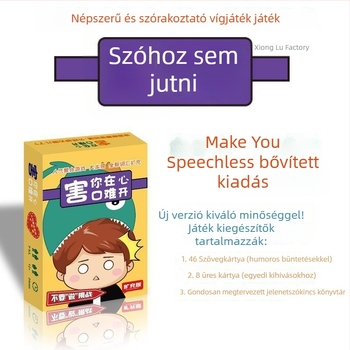 Társasjáték-kártyák — szórakozás, rejtvény; Anyag: Papír; Csomagolás: Színes doboz; Alkalmas 7–14 éveseknek