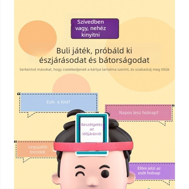 Társasjáték-kártyák — szórakozás, rejtvény; Anyag: Papír; Csomagolás: Színes doboz; Alkalmas 7–14 éveseknek