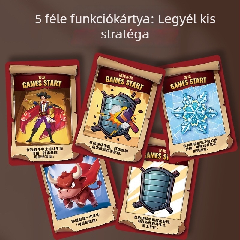 Crazy Bullfighting Warrior társasjáték – kockadobás, interaktív aréna családdal, zene és logikai puzzle játék