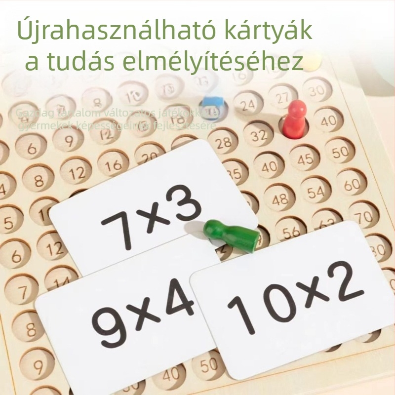 Fa szorzótábla – Montessori-ihletésű korai oktatás, interaktív családi tanuló játék (9x9)