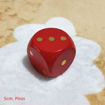 Fa dobókocka, 6 oldalú, Fillet stílus, testreszabható, Monopoly-hoz és gyerekek oktató játékához