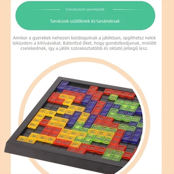 Xingtong 4 játékos számára tervezett négyzetes stratégiai társasjáték — Tetris Gladiator téma, műanyag
