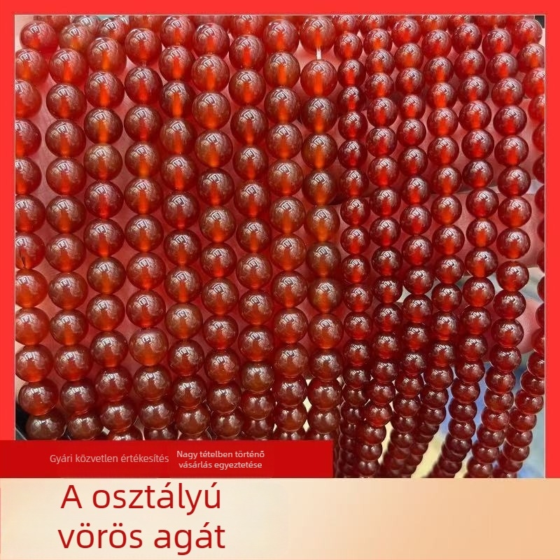 DIY ékszerekhez készült gyöngyös szál, 7A minőségű természetes achát kerek gyöngyökkel, polírozott felület, természetes mintázat