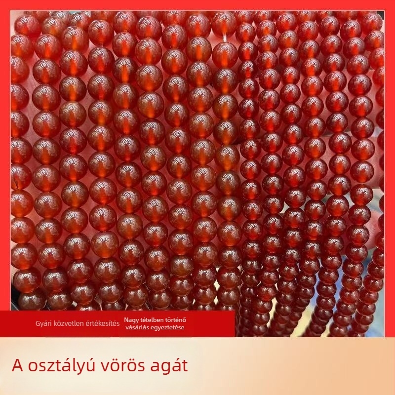 DIY ékszerekhez készült gyöngyös szál, 7A minőségű természetes achát kerek gyöngyökkel, polírozott felület, természetes mintázat