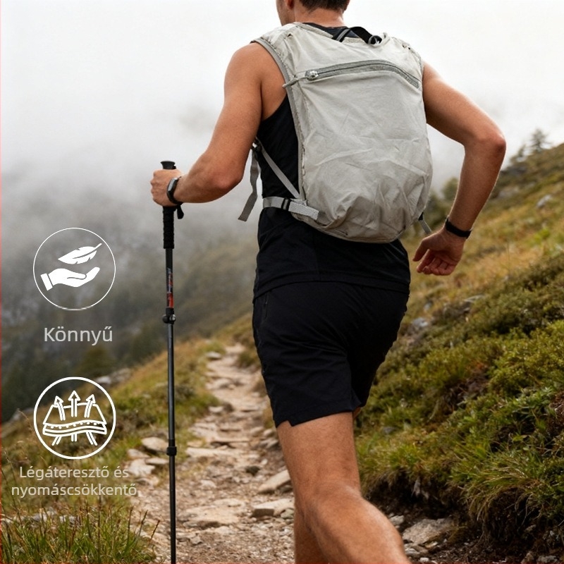 Túrahátizsák – lélegző, vízálló, elasztikus anyag, légpárnás vállpántok, uniszex, kültéri sportokra