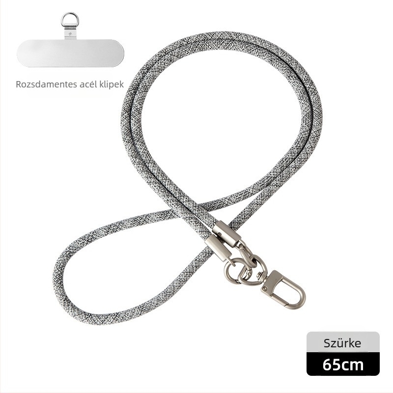 Telefonnyakpánt crossbody – 7 mm vastag poliészter, fém csattal, uniszex, logó nyomtatás elérhető