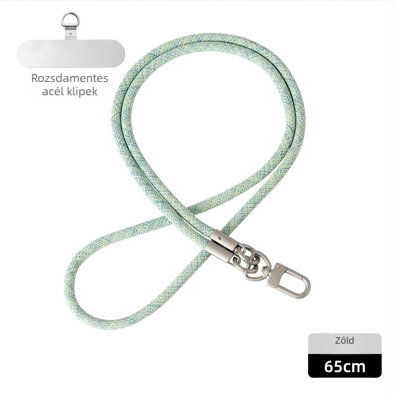 Telefonnyakpánt crossbody – 7 mm vastag poliészter, fém csattal, uniszex, logó nyomtatás elérhető