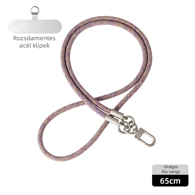 Telefonnyakpánt crossbody – 7 mm vastag poliészter, fém csattal, uniszex, logó nyomtatás elérhető