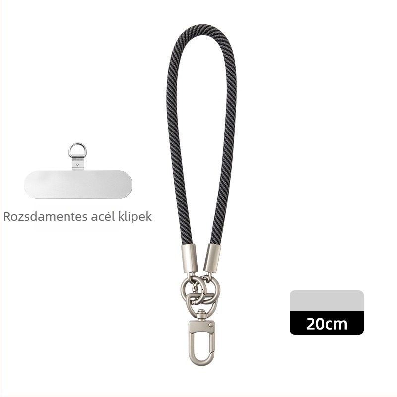 Telefonnyakpánt crossbody – 7 mm vastag poliészter, fém csattal, uniszex, logó nyomtatás elérhető