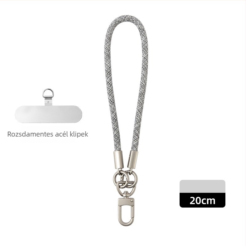 Telefonnyakpánt crossbody – 7 mm vastag poliészter, fém csattal, uniszex, logó nyomtatás elérhető