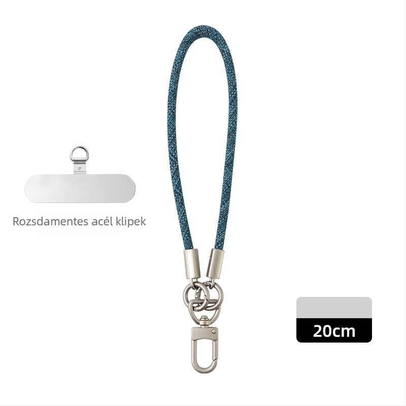 Telefonnyakpánt crossbody – 7 mm vastag poliészter, fém csattal, uniszex, logó nyomtatás elérhető