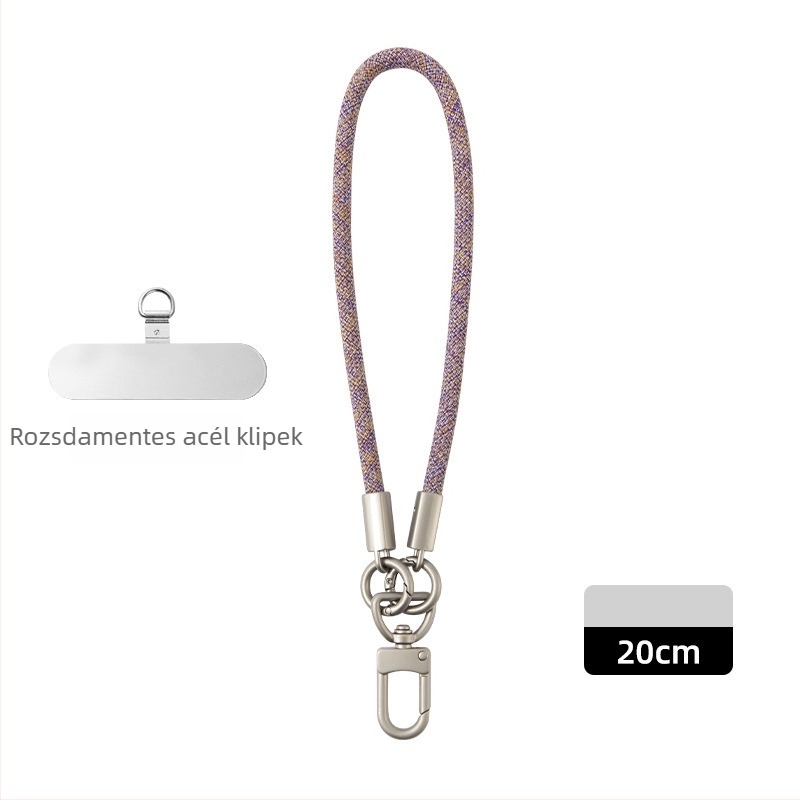 Telefonnyakpánt crossbody – 7 mm vastag poliészter, fém csattal, uniszex, logó nyomtatás elérhető