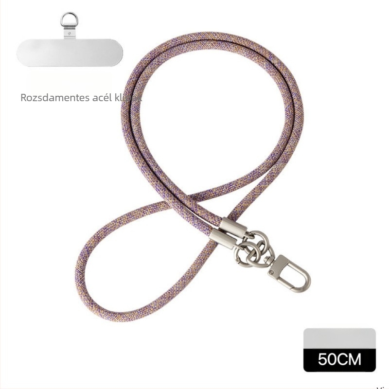 Telefonnyakpánt crossbody – 7 mm vastag poliészter, fém csattal, uniszex, logó nyomtatás elérhető
