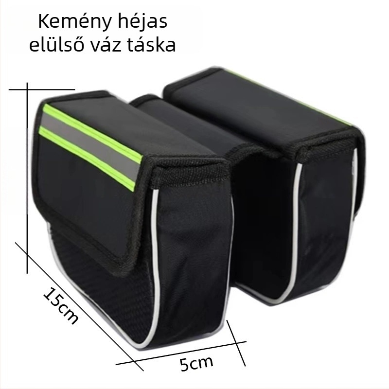 Hegyi kerékpár első felső cső táska, kanvas anyag, belső bélés, márka YX