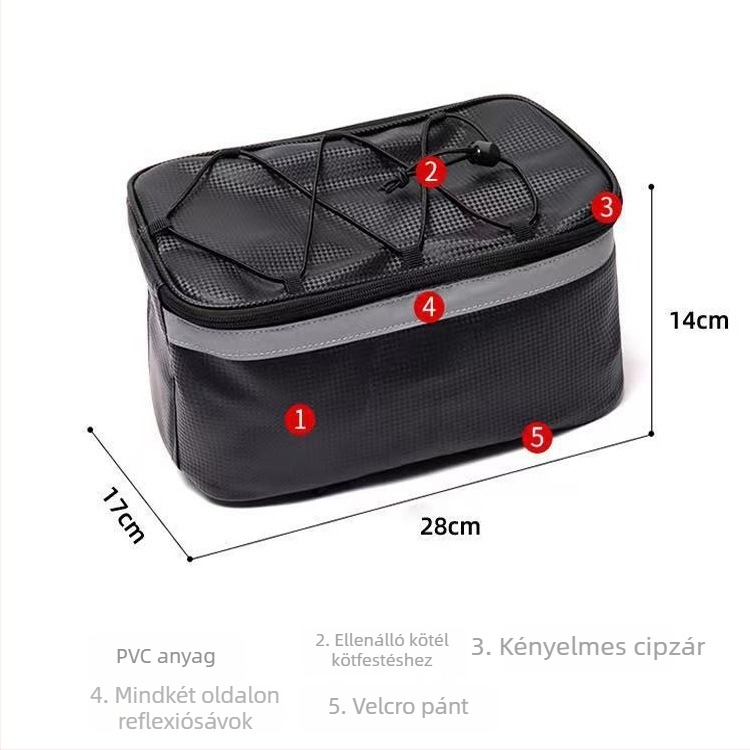 MJR Modell 340 PVC vízálló hátsó ülés táska kerékpárhoz