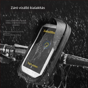 Kerékpár táska, PU bőr, modell H051-1, kapacitás 0,5 L, belső bélés, vízálló