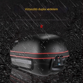 Tianqi TQ-315 kerékpár táska, nagy méretű szintetikus bőr pannier a hátsó keretre, tárolási figyelmeztető fénnyel