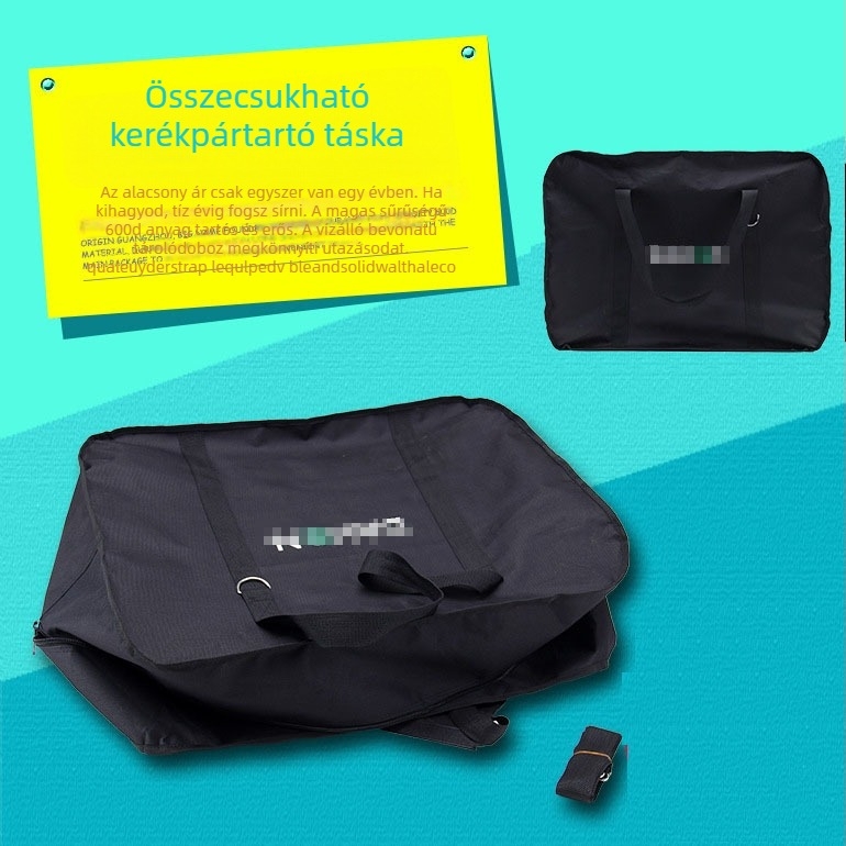 Összecsukható kerékpár teherhordó táska, poliészter, kapacitás 105L/158L/193L, modell q86