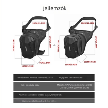 Motorkerékpár kerékpáros táska, Poliészter, Márka RZAHUAHU, Modell YA566, Kibővíthető