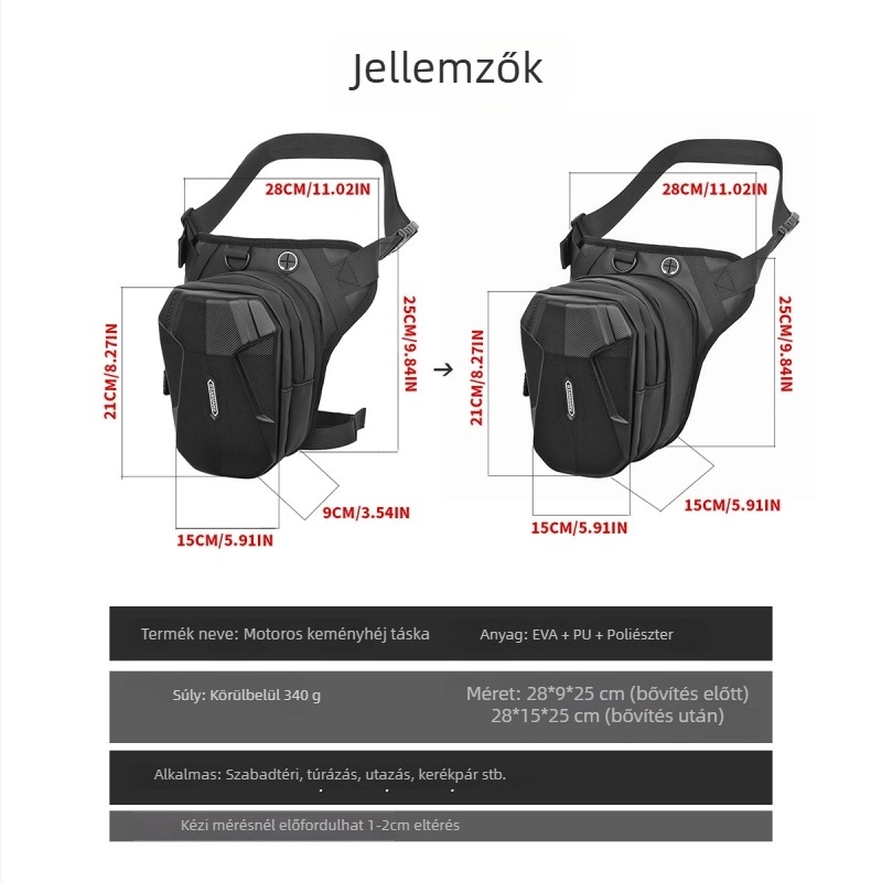 Motorkerékpár kerékpáros táska, Poliészter, Márka RZAHUAHU, Modell YA566, Kibővíthető