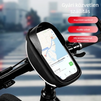 Kerékpár előtáska érintőképernyővel, vízálló, levehető – Cortex anyag