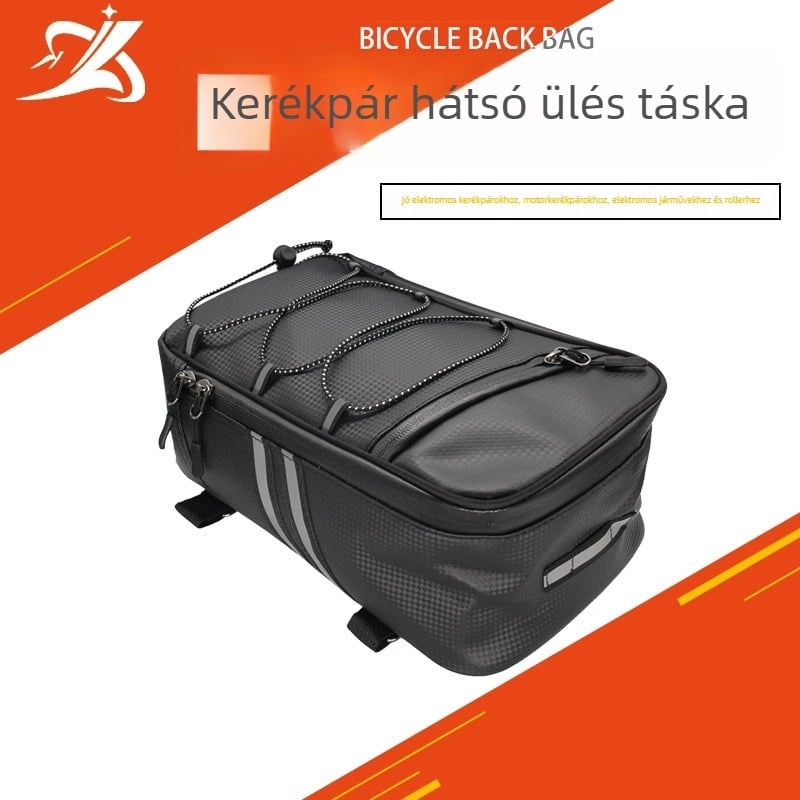 Kerékpár hátsó táska PU bőr vízálló 8L modell B-L007