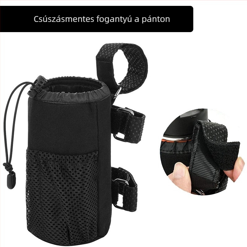 Kormányra szerelhető kerékpáros víz- és ital-táska, zsinóros zárás, csúszásmentes, poliészter, 3 L, modell 8825, márka Maimon