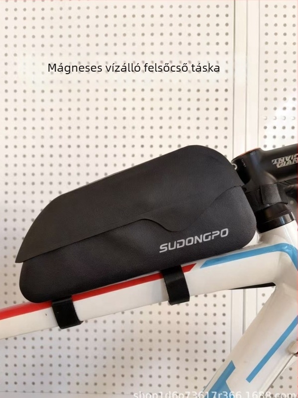 Felsőcső táska kerékpár mágneses fedővel, vízálló, nagy kapacitású, PVC anyagból, SUDONGPO márka