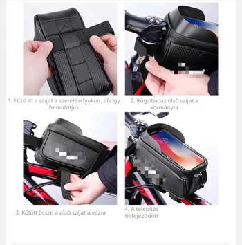 Kerékpár első váztáska - Szintetikus bőr, Kis tárgyak tárolására