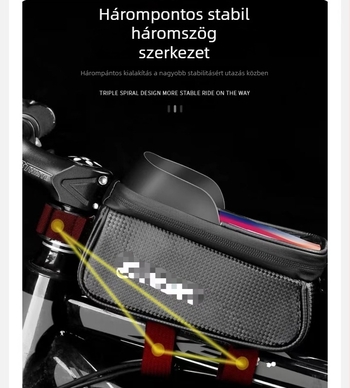 Kerékpár első váztáska - Szintetikus bőr, Kis tárgyak tárolására