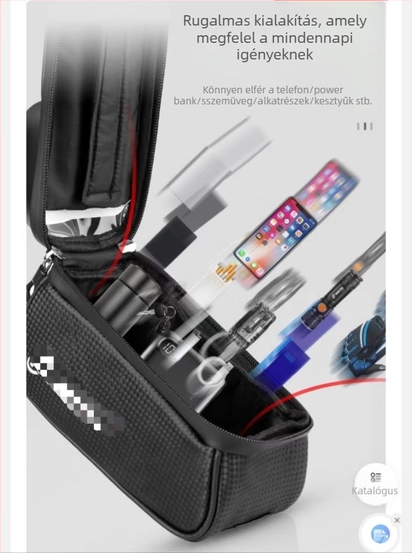 Kerékpár első váztáska - Szintetikus bőr, Kis tárgyak tárolására