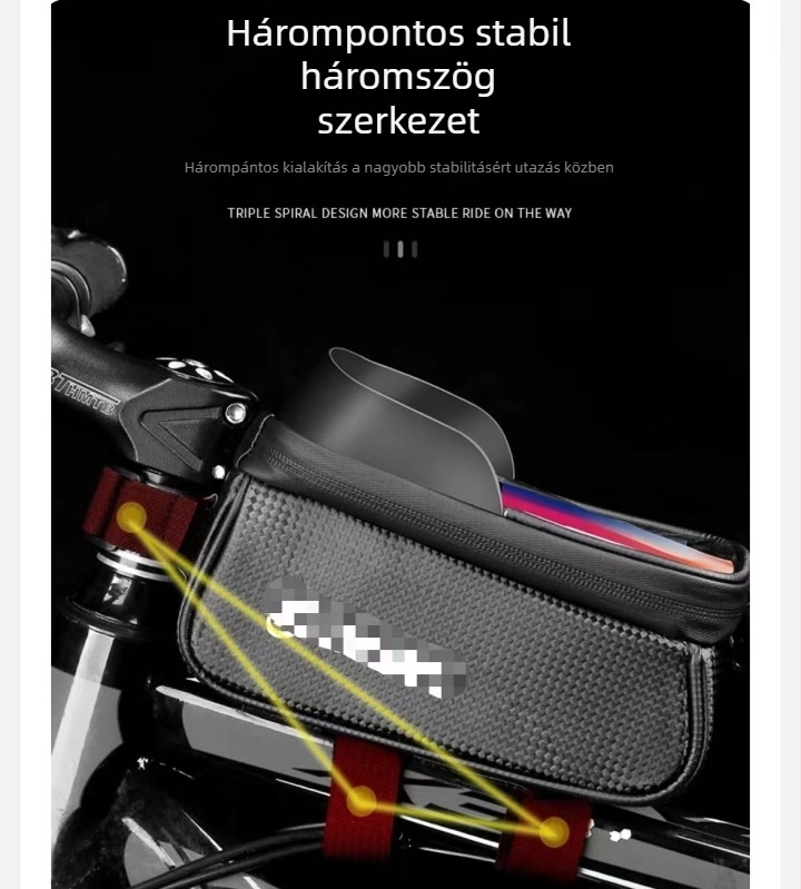 Kerékpár első váztáska - Szintetikus bőr, Kis tárgyak tárolására