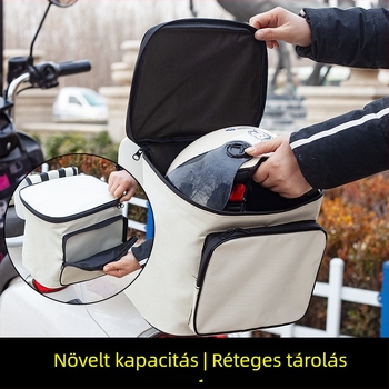 Hátsó tároló táska elektromos kerékpárhoz – 8 L, vízálló Oxford anyagból, modell GQ-2233, belső bélés