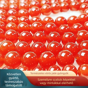 Achat gyöngyök, kör alakú, sütőben kezelt bevonat, Huizhou eredetű, könnyed luxus stílus