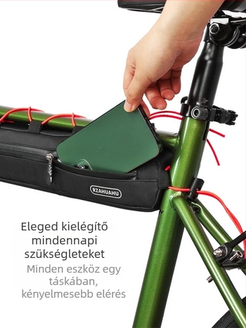 Kerékpár váztáska, nylon, 1.2 L, modell 582, RZAHUAHU