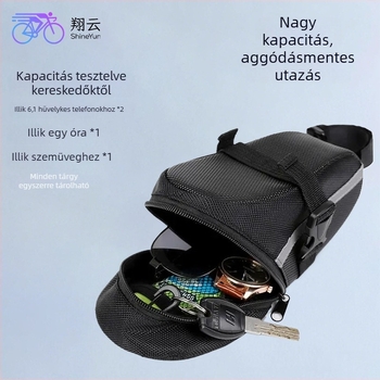 Hegyi kerékpár hátsó táska - poliészter, nagy kapacitás, vízálló keményhéj, lélegző, kopásálló Oxford anyag