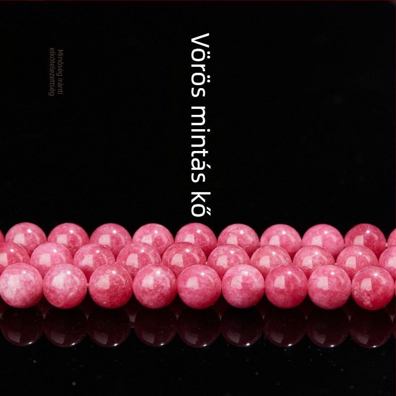 Kiegészítők: chalcedon gömbölyű gyöngyök, polírozott, nemes mintázat