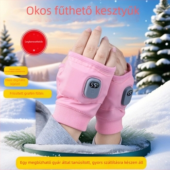 Elektromos fűtésű kesztyű USB-vel — Lycra-super fiber, félujjas stílus, uniszex, Ks, Sl205