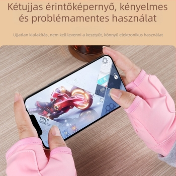 Elektromos fűtésű kesztyű USB-vel — Lycra-super fiber, félujjas stílus, uniszex, Ks, Sl205